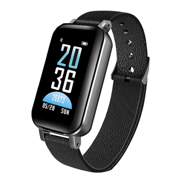 T89 TWS Bluetooth Earphone Smart Watch Touch control Smart Watch IP67 Support Siri BT Call music Fitness Bracelet Smart Band: Black