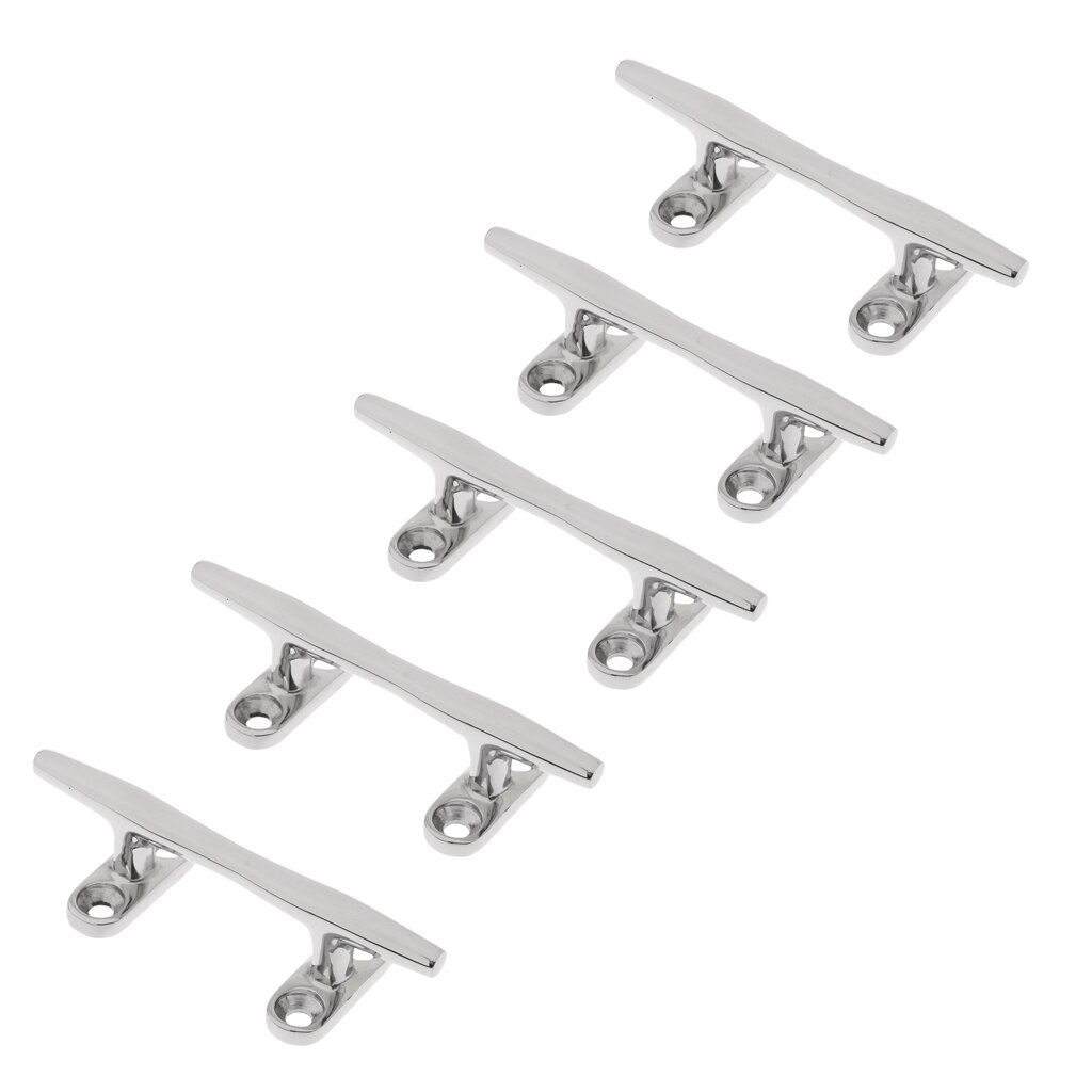 5 x 10cm båt Brygge tau linje kloss marine rustfritt stål fortøyning dekk kloss