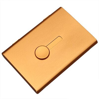 Automatic Pop UP Business Cards Holder Slide Out Business Card Case Lightweight Name Card Holder for Men and Women: Gold