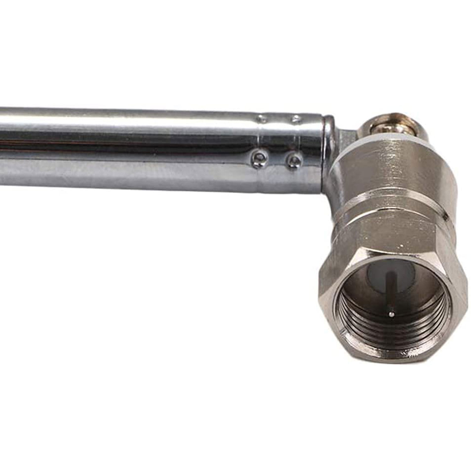 Antena de Radio FM telescópica para interior, Conector de enchufe macho tipo F de 75 ohmios con adaptador para TV, receptor estéreo de Radio AM