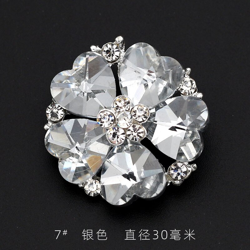 1 pz/lotto 30/38mm gonna visone pelliccia cachemire strass cristallo bottone visone colletto bottone cappotto pulsante C271