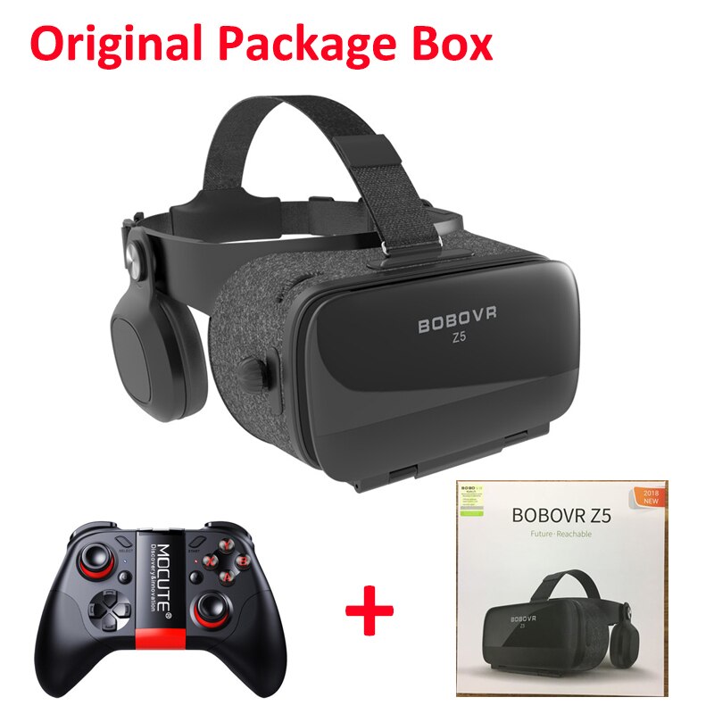 BOBO VR Z5 lunettes de réalité virtuelle Casque 3D Casque lunettes Casque pour Smartphone Viar jumelles jeu vidéo VR: VR with ControllerB