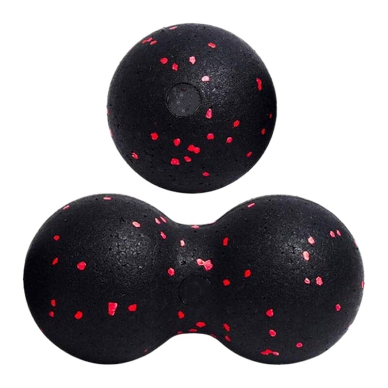 2Pc Pinda Fitness Massage Bal Set Double Lacrosse Mobiliteit Bal Myofasciale Fysiotherapie Deep Tissue Massage: Red