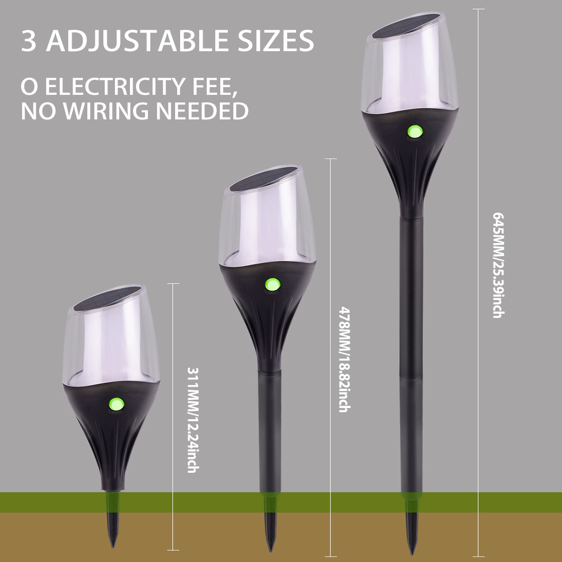 Zonne-Energie Buiten Tuin Gazon Lamp Zonne-Energie Waterdicht Landschap Pad Voor Tuin Achtertuin Gazon Patio Decoratieve Led Verlichting