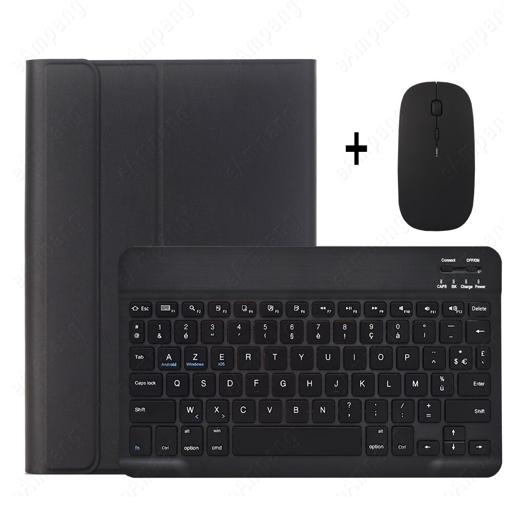 Clavier français AZERTY pour Samsung Galaxy Tab A7 10.4 , coque pour Samsung SM-T500 SM-T505 T500 T505: black black mouse