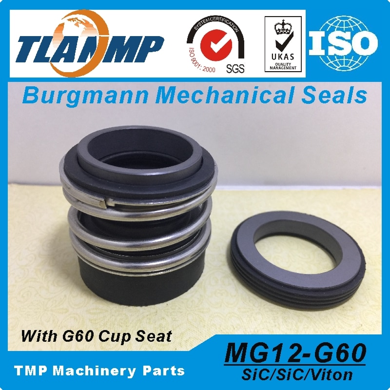 MG12-14 , MG12/14-G60 Burgmann Mechanical Seals with G60 stationary seat (Material:Q1Q1VGG , AQ1VGG , AQ1EGG)