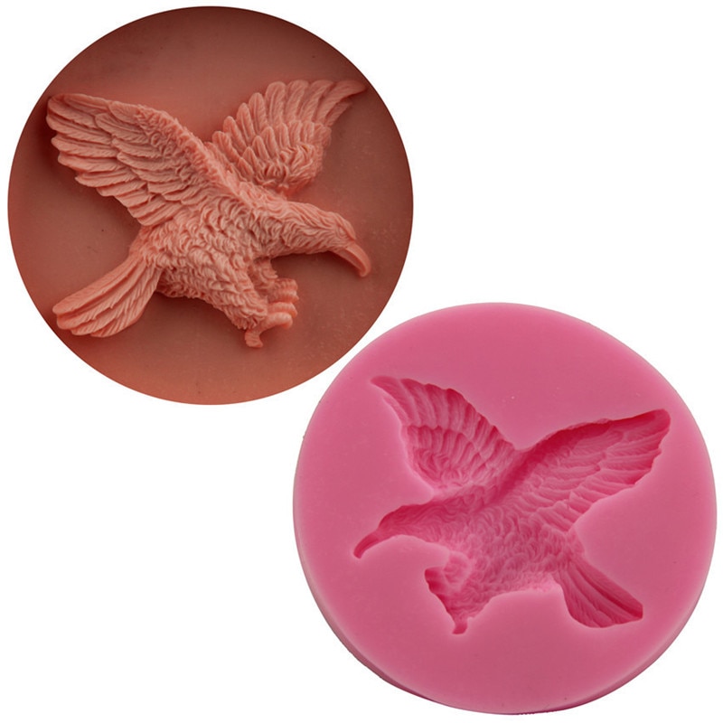 Siliconen zeepmal in de vorm van een adelaar, dier, doe-het-zelf, voor chocolade, fondant zeepmallen, mallen voor jabon taartdecoratie, handgemaakte zeepmal