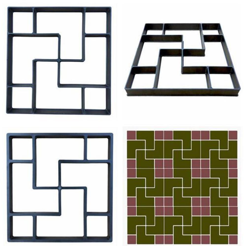 Garden Paving Molds Jardin DIY Plastic Walk Road Path Maker Jardineria Garden Paving Stone Concrete Mould для сада и огорода: model 10