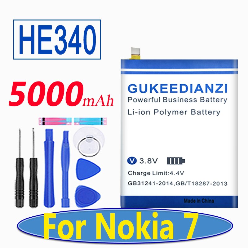 GUKEEDIANZI Batteria Ad Alta Capacità Per Nokia 2 3 5 6 7 7 Plus 8 HE338 HE319 HE321 HE336 HE317 HE335 HE316 HE340 HE346 HE328: HE340