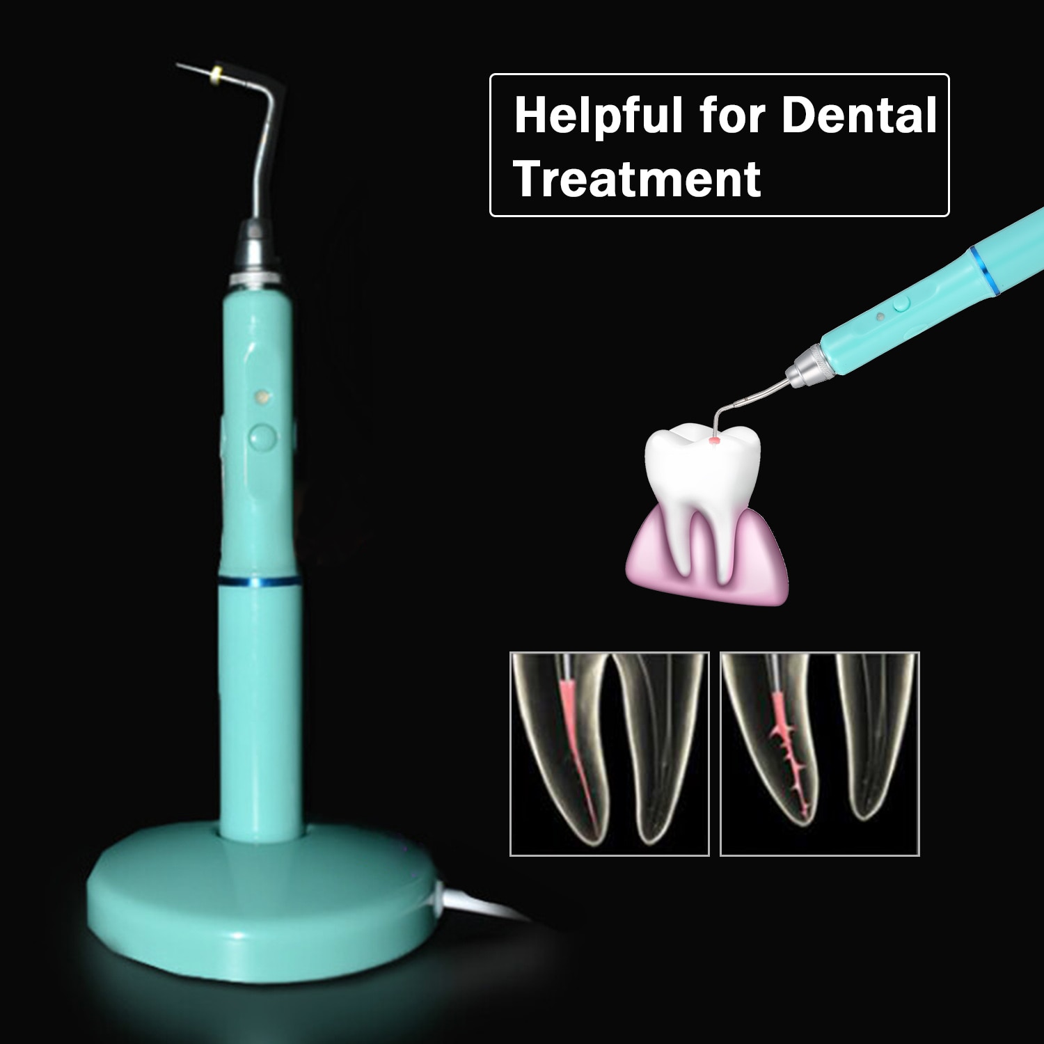 Sistema lápiz eléctrico de obturación Dental y puntas endodoncia Endo inalámbrico puntos de Guta percha calentador Plugger con 2 puntas