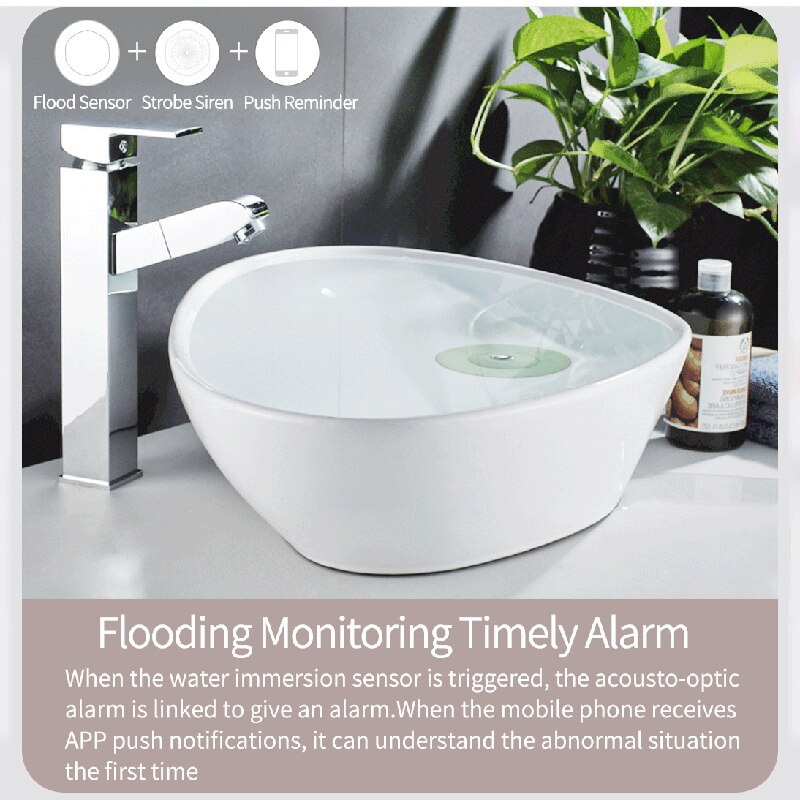 Tuya Smart Alarm Wifi Sound and Light Alarm App Remote Control Smart Home Linkage Control Home Security Assistant US Regulations