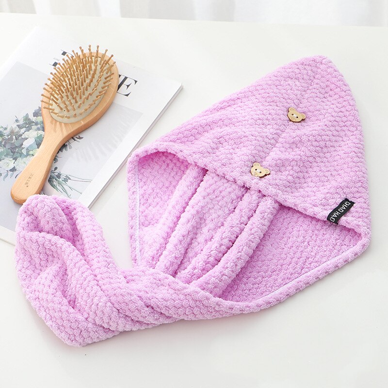 High-Density Verdikte Droog Haar Cap Droog Haar Handdoek Absorberende Douche Cap Ananas Rooster Coral Fleece Handdoek Wrap tulband