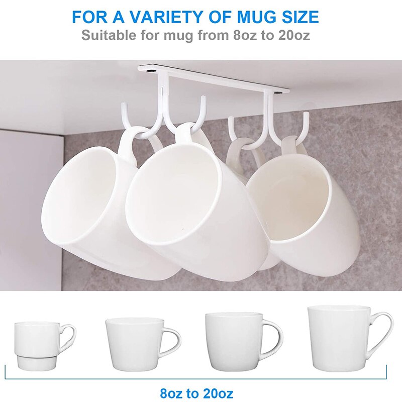 Stojak na kubek strąk szafką-uchwyt na filiżankę kawy, 12 kubków haczyki strąk półką, wyświetlacz wiszące kubki robić suszenia