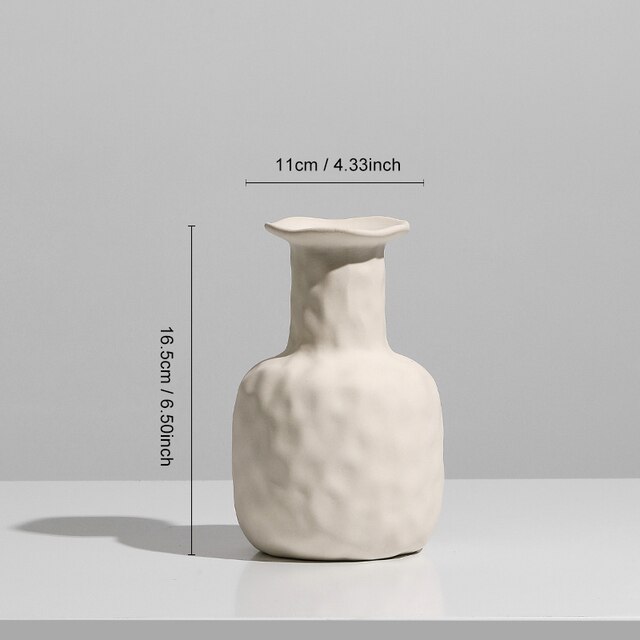Vase nordique en céramique, décoration de salle, bougeoir, Pot de fleur, décoration de bureau, Art,: N