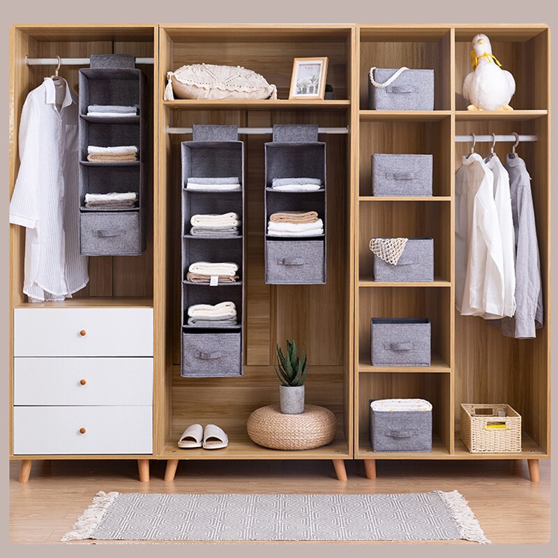 Caja organizadora creativa para ropa del hogar, cajón colgante, almacenamiento y clasificación de pared de armario, estantes Organizadores de armario