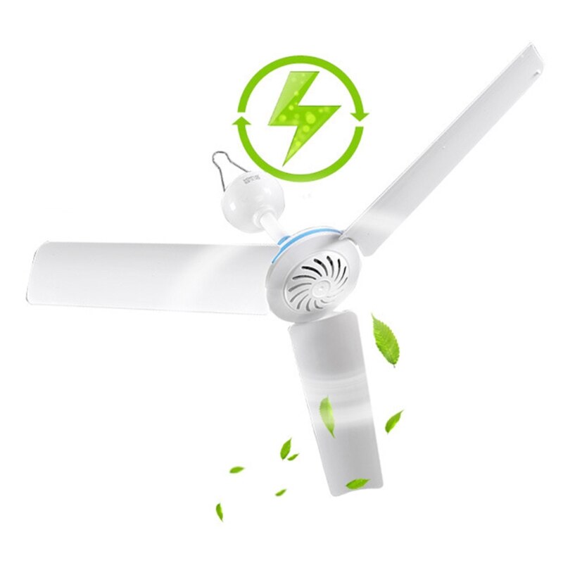 AC 220V 15.7 to 41 inch Silent Ceiling Fan Mute Electric Hanging Fan with Switch for Dining Living Room Home Bed Dormitory