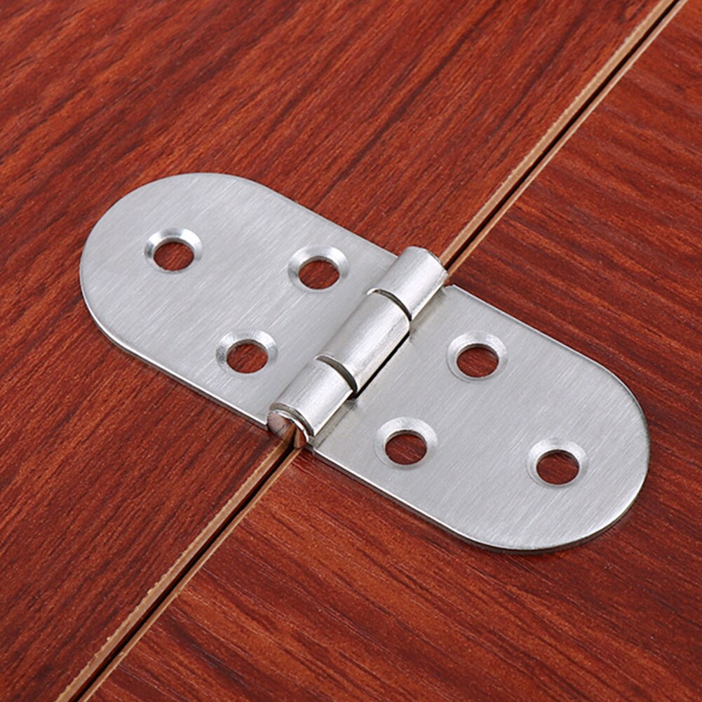 6pcs Stainless Steel 270 Degree Rotation Semi Circular Heavy Duty Folding Hinge Flip Top Home Office Replacement Parts Table