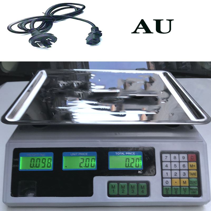 2G-40Kg/5G Draagbare Elektronische Weegschaal Post Voedsel Wegen Keukenweegschaal Led Elektronische Weegschaal Precisie meten: AU