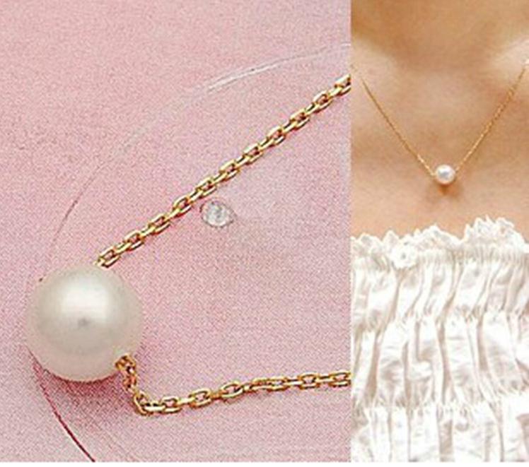 Simple Imitation Pearl Temperament Short Necklace Modern Pearl Necklace Wild Woman: Default Title