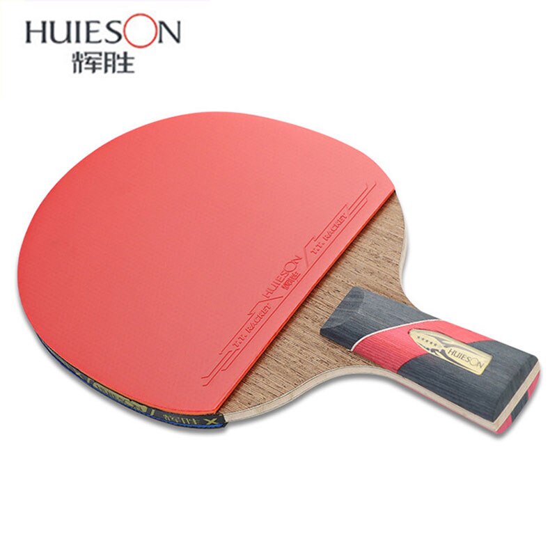 Huieson bordtennisracket 6- stjerners bordtennisracket i karbonfiber racketblad kraftig pips-in gummi tablettennis tenis pingpong flaggermus: 1pc korte håndtak