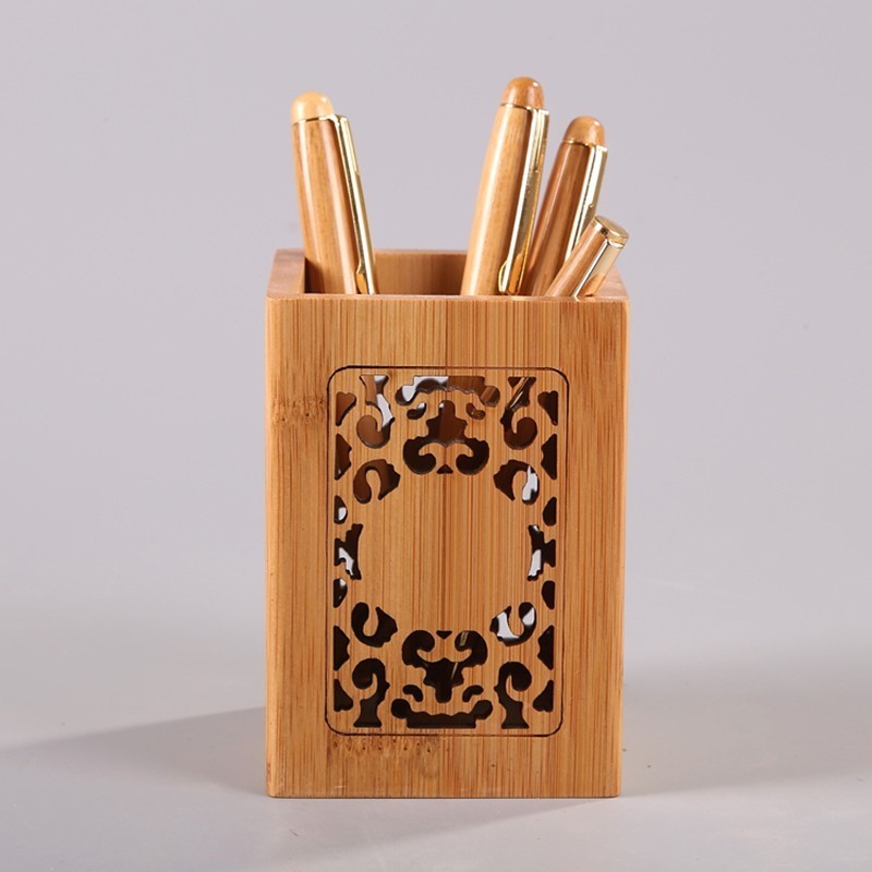 Portalápices de madera, caja de almacenamiento para decoraciones de oficina, para productos a granel, contenedor de talla, artículos diversos, organizador de escritorio, Vintage