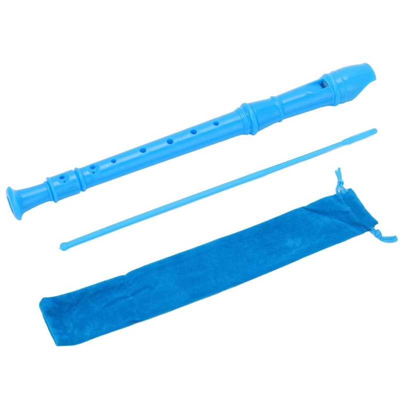 Muzikale Recorders Abs Eenvoudige Reiniging 8 Gat Recorder Clear Voice Beter Afdichting Voor Muziek Cursussen: Blauw