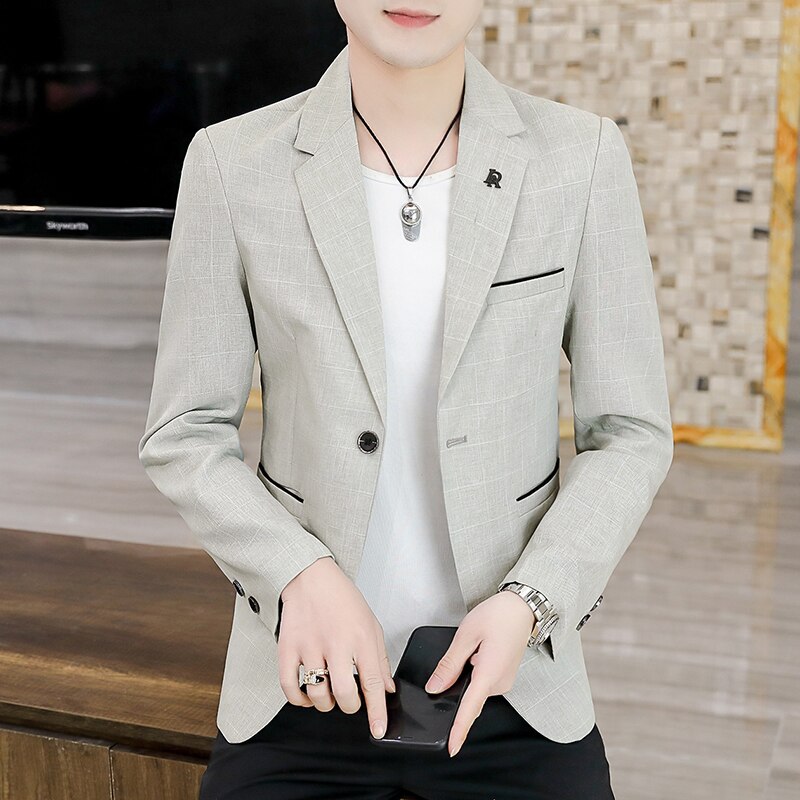 Men's casual small suit jacket Korean version slim student single suit business suit will be western men's clothing