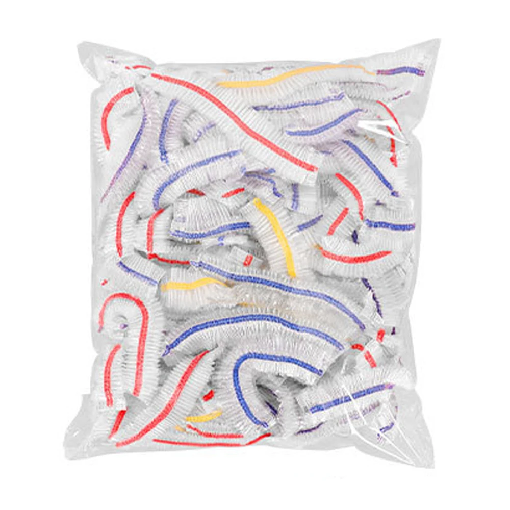 100 stk gjenbrukbare matpapiroppbevaringsdeksler poser til bolle elastisk plate silikonlokkdeksel kjøkkenfrukt plast friskholdende forsegling: Himmelblå