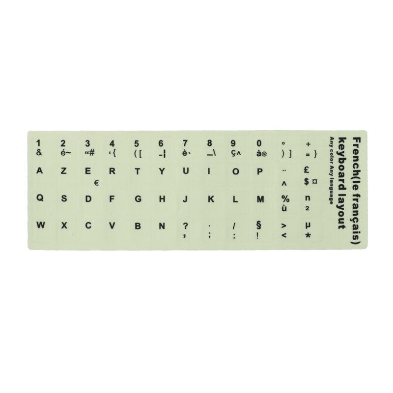 Luminous Waterproof Keyboard Stickers Fluorescent Keyboard Stickers Protective Film Layout with Button Letters for English key: 3