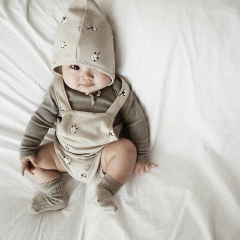 Herfst Peuter Baby Bodysuit Baby Boy Overalls Leuke Bloemen Meisjes Katoenen Mouwloze Jumpsuit Met Hoed Baby Kleding