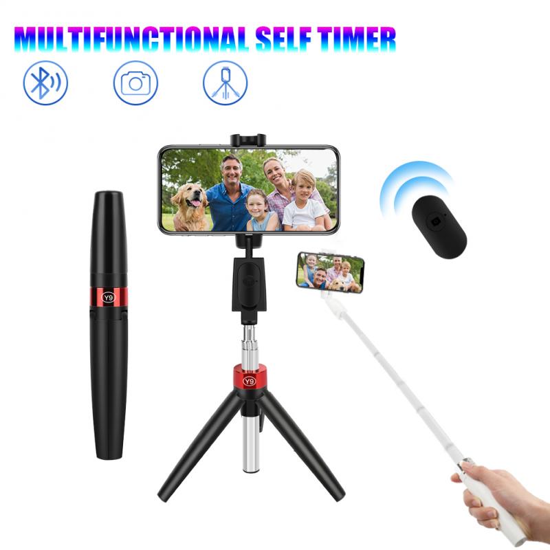 Drie-In-een Selfie Stick Met Een Statief Draadloze Bluetooth-Compatibele Telefoon Houder, geschikt Voor Iphone Voor Huawei Voor Samsung
