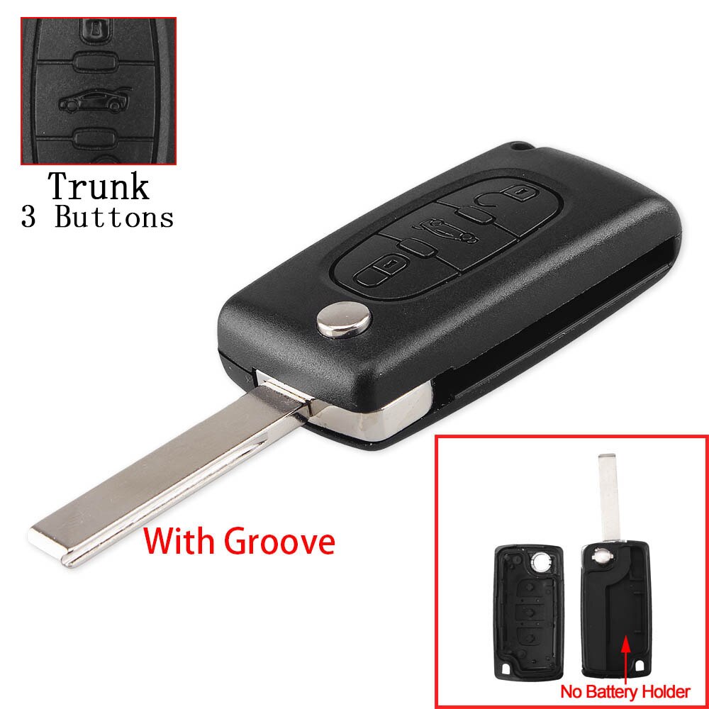 Keyyou för peugeot 407 407 307 308 607 fjärrnyckel fodral skal nyckel lock 3 knappar key case  ce0523: Ce0523 hca