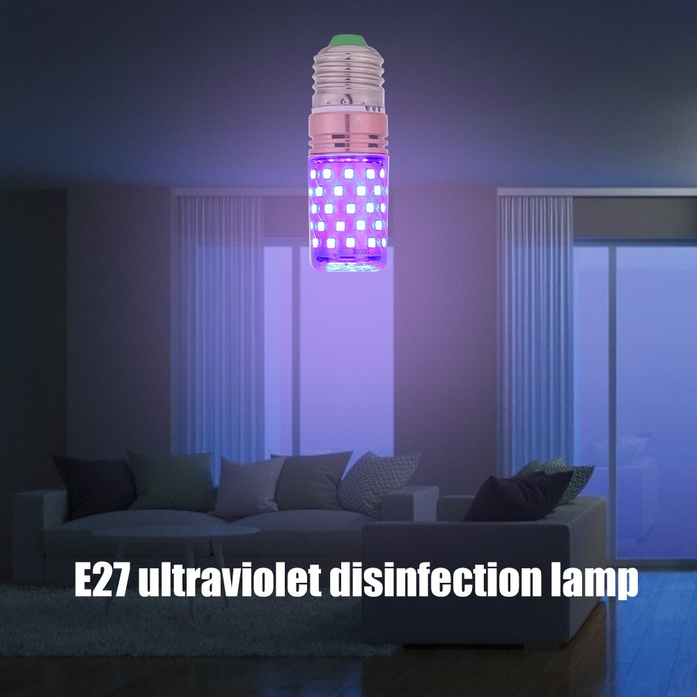 E27 UVC lampe de stérilisation 60 LED stériliser l'ampoule de désinfection germicide pour la désinfection de stérilisateur domestique
