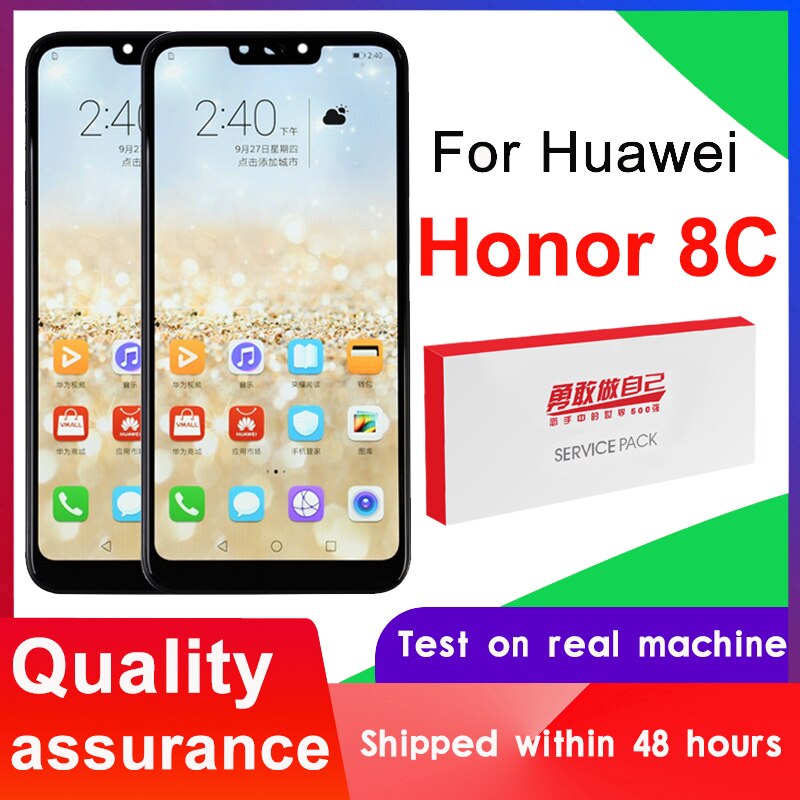 100%  tested 6.26 & #39 ;& #39 ;display replacement for huawei honor 8c lcd display touchscreen digitizer assembly for bkk -lx1 lx2 bkk -l21