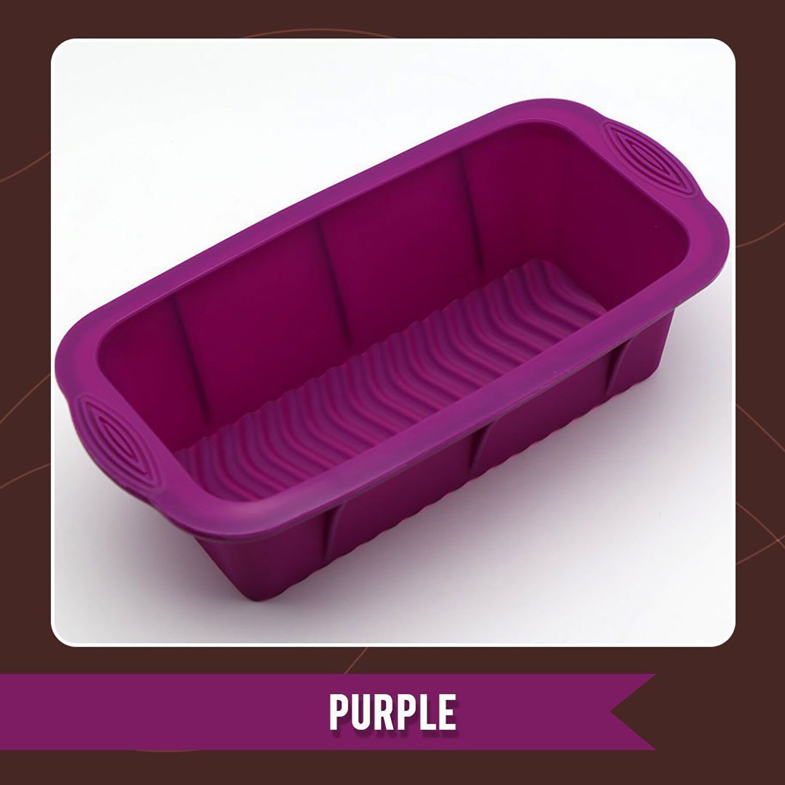 Grande retângulo de silicone não vara pão bolo bolo molde bakeware cozimento pan forno não-vara molde de cozimento n50