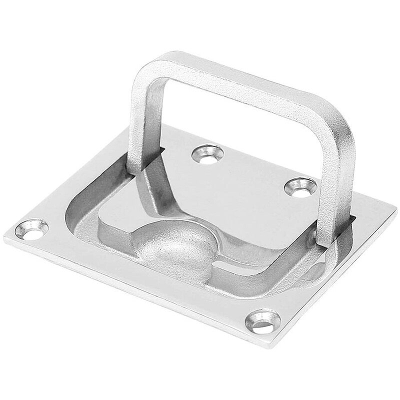Boat Ring Hatch Pull Flush Lift Flush Ring Pull Marine Grade 316 Stainless Steel, 8 Pcs Free Mount Screws
