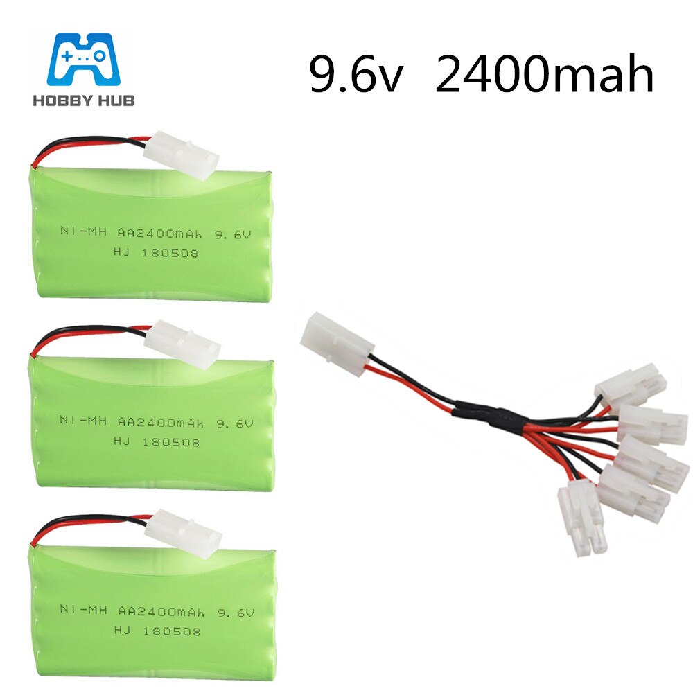2/3/4 stuks 9.6v 2400 mah oplaadbare batterijen 9.6 v nimh aa-batterijen voor rc-speelgoed, elektrisch speelgoed, auto's, boten, wapens, verlichtingsfaciliteiten