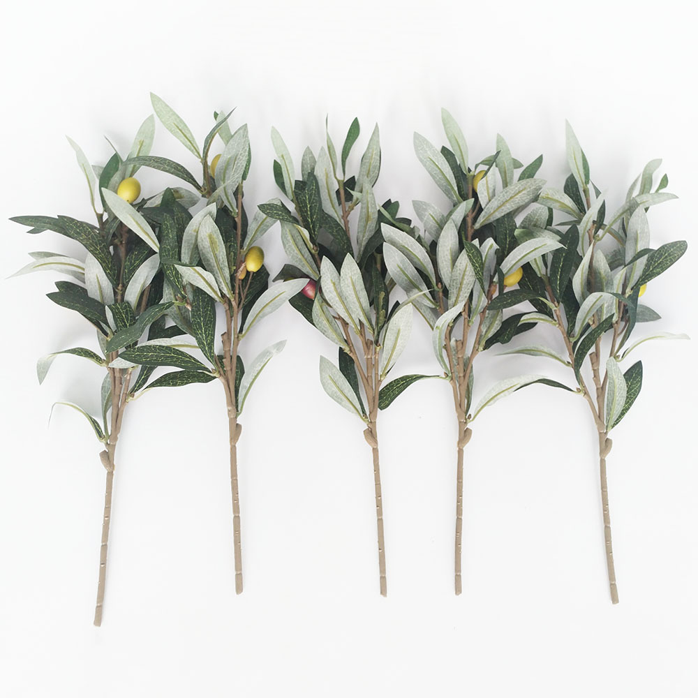 36cm artificial plants Olive Tree Branches leaf with olive fruit leaves for home decoration accessories