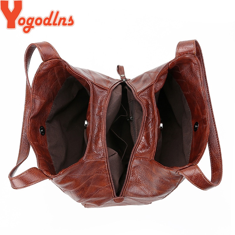 Yogodlns Vintage Vrouwen Handtas Ontwerpers Luxe Handtassen Vrouwen Schouder Tote Vrouwelijke Top-Handvat Tassen Mode