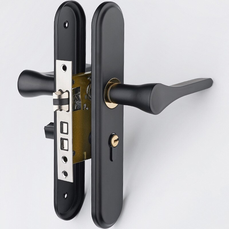 Door lock room indoor bedroom lock home stainless steel door lock solid wood door handle universal bathroom door lock