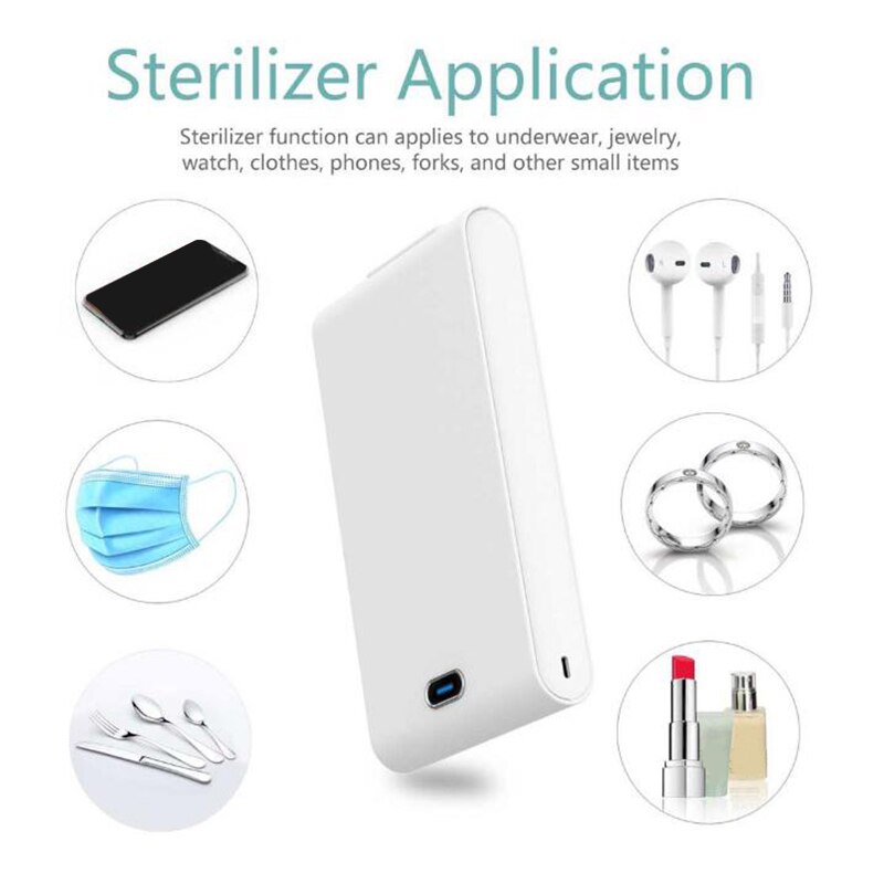 Tragbare UV-Licht praktisch Desinfektion Kasten UV Reiniger Handy, Mobiltelefon Uv Lampe Kasten für Schmuck Uhr