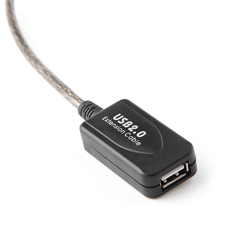 1 PC 10M USB 2.0 Active Repeater Male to Female Extension Cable Cord Adapter Black