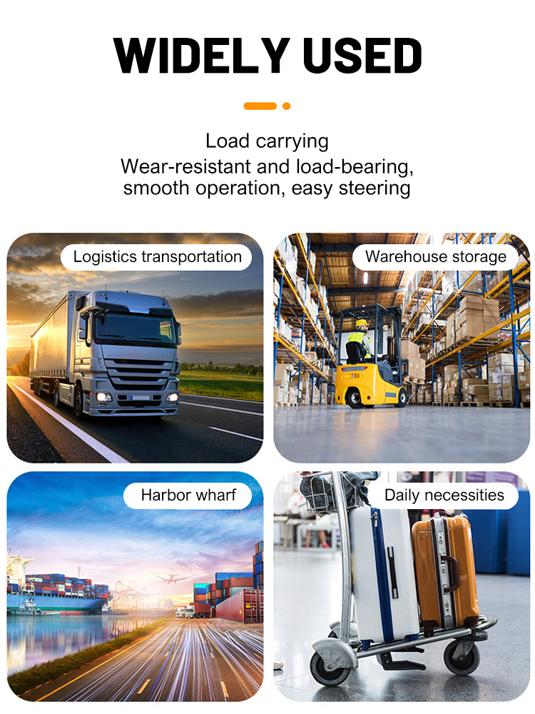 6/8/10/12inch Caster Wheels Furniture Caster Soft Rubber Universal Wheel Swivel Caster Roller Wheel