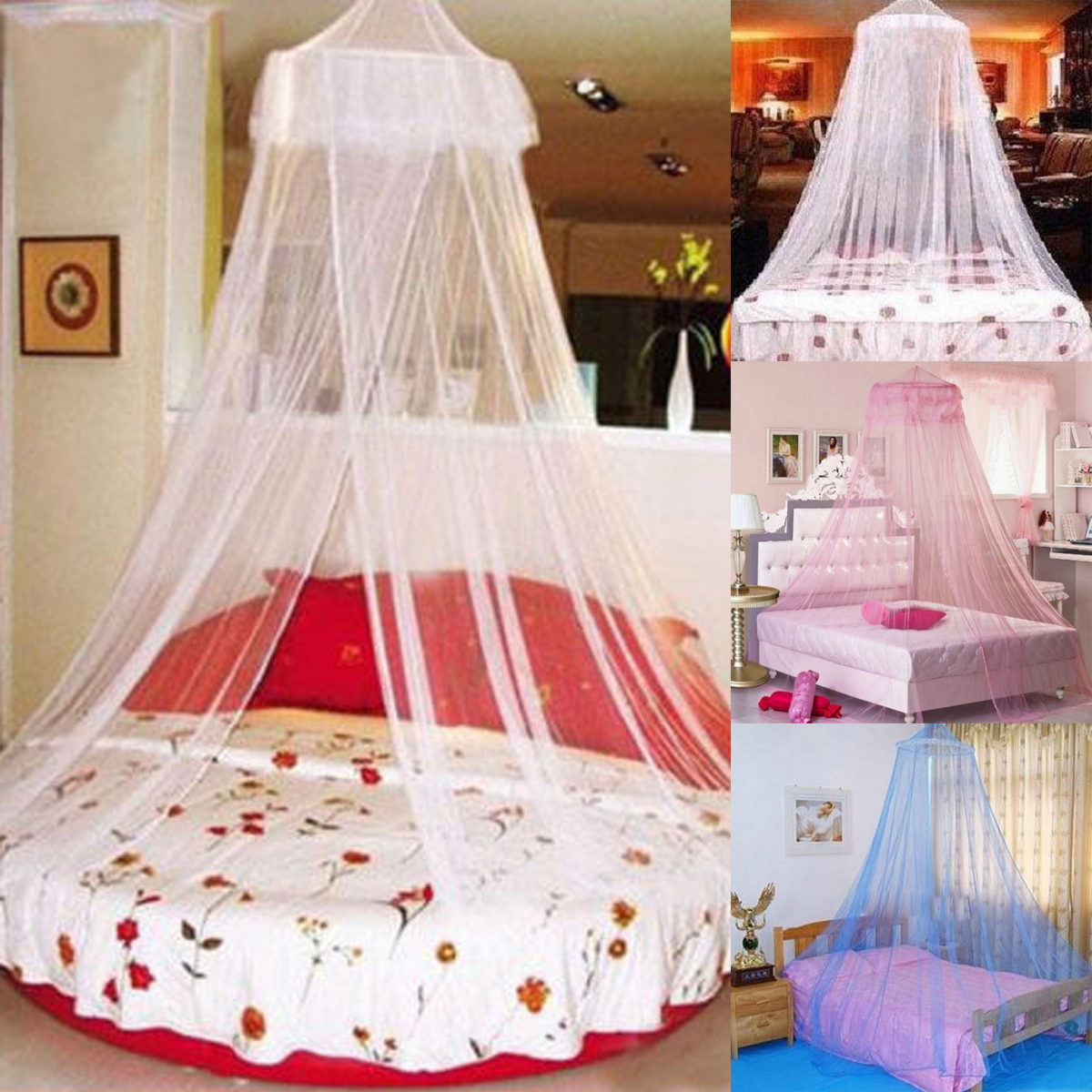 Cute Baby Princess Canopy Crib Netting Dome Bed Mosquito Net for Nursery