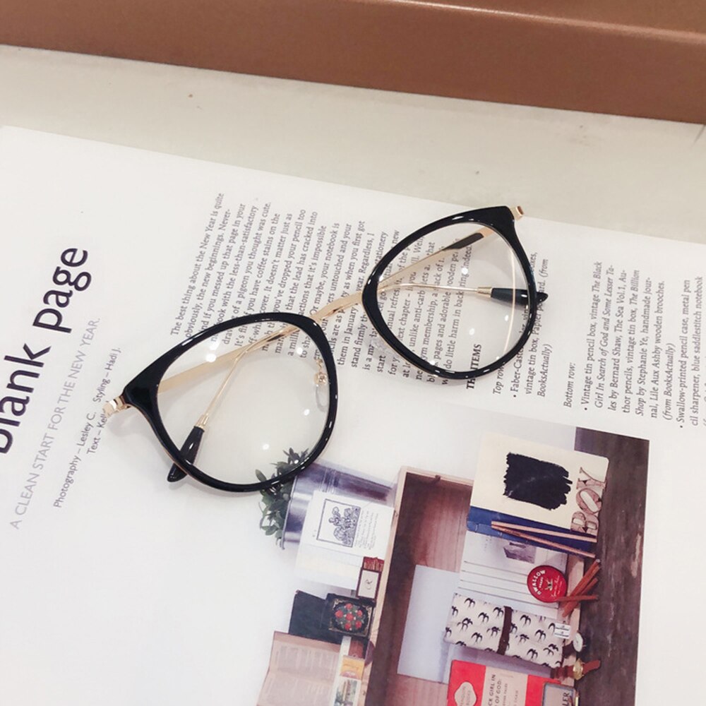 Montura de gafas redondas de gran tamaño para mujer y hombre, lentes ópticas transparentes de estilo Vintage, con luz azul, para miopía, 1 Uds.: A