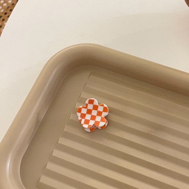 Plastic Mini Hair Clip Claw Cute Hair Clips Plastic Black Hairpin Clamp For Ladies Headwear Hair Styling Tools: Orange