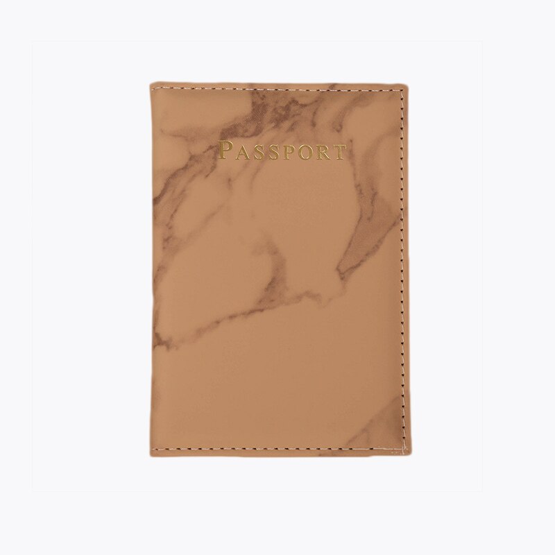 PU Leather World Map Travel Passport Cover Women Passport Holder Case for Men Travel Document Credit Card Case: D  Brown