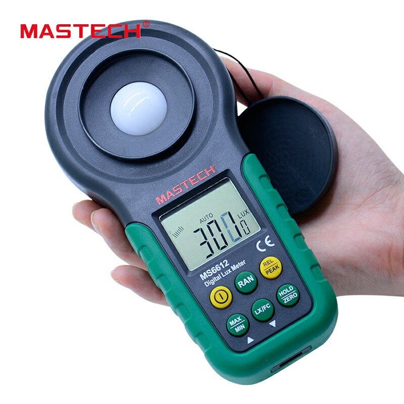 Mastech ms6612 Lux meter 200,000 Lux Light Meter Test Spectra Auto Range High Precision Digital Luxmeter Illuminometer