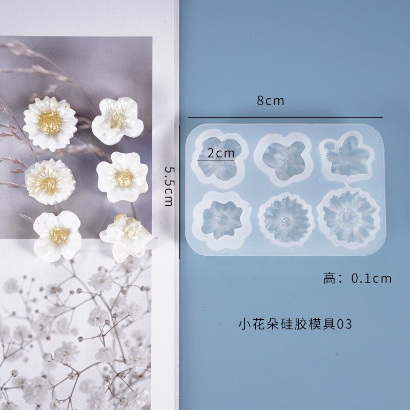 Bricolage cristal époxy moule petites fleurs décoration conseil entier multi-spécification marguerite Silicone moule