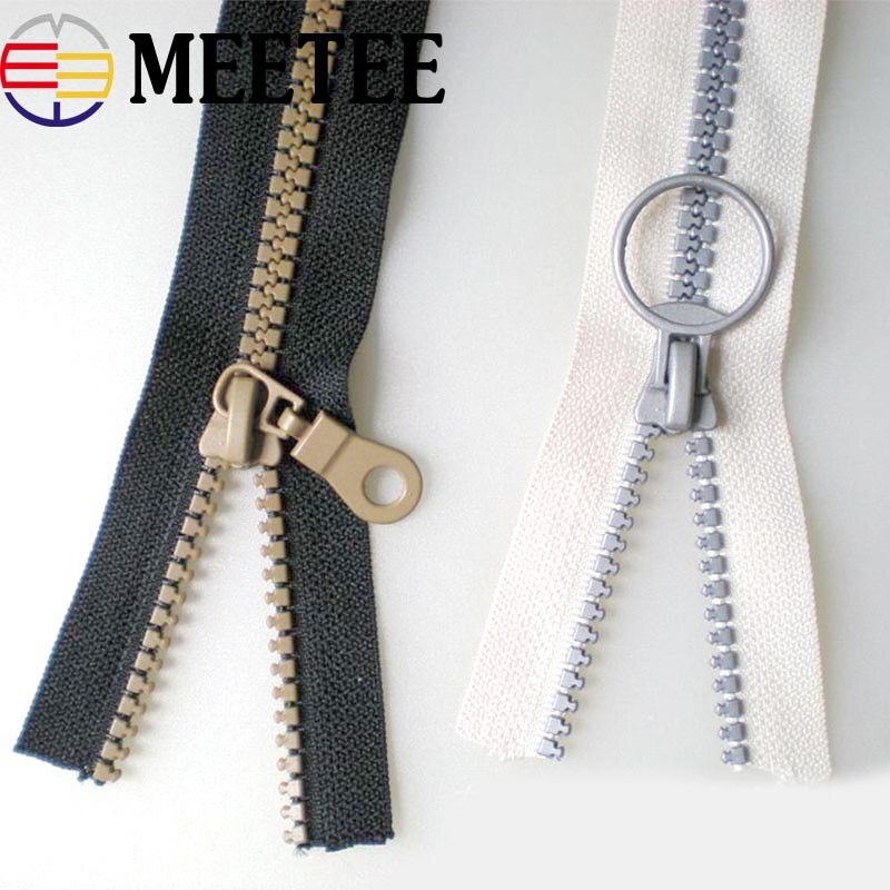 Meetee lot de 5 #  20 de fermeture éclair en résine, écologiques, pour sacs, vêtements, kits de réparation de fermetures éclair, accessoires de couture diy